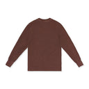 BROWN GARMENT DYED UNIFORM LONG-SLEEVE TEE T-SHIRT