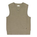 TAN KNIT V-NECK VEST
