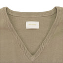 TAN KNIT V-NECK VEST