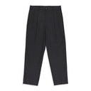 GRAY DOUBLE PLEATED WOOL TROUSERS