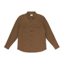 BROWN UTILITY BUTTON-DOWN SHIRT