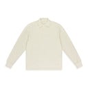 CREAM CREST POINTELLE LONG-SLEEVE POLO SHIRT