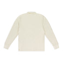 CREAM CREST POINTELLE LONG-SLEEVE POLO SHIRT