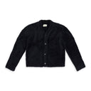 BLACK HIGH NECK CARDIGAN