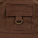 BROWN POCKET BUCKET HAT