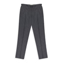 GRAY SINGLE PLEAT TROUSERS