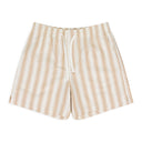 KHAKI/WHITE STRIPED DRAWSTRING SHORTS