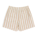 KHAKI/WHITE STRIPED DRAWSTRING SHORTS