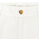 WHITE GARMENT DYED STRAIGHT FIT PANTS