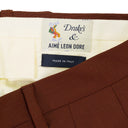 BROWN SARTORIAL FRONT PLEAT TROUSERS