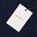 NAVY WAFFLE KNIT CARDIGAN