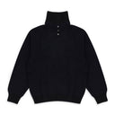 NAVY BUTTON TURTLENECK SWEATER