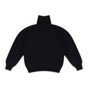 NAVY BUTTON TURTLENECK SWEATER