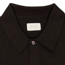 BROWN FULL BUTTON POLO CARDIGAN