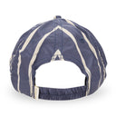 NAVY/WHITE STRIPED CRUSHER HAT