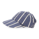 NAVY/WHITE STRIPED CRUSHER HAT