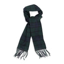 BLACK WOOL PLAID SCARF