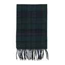 BLACK WOOL PLAID SCARF
