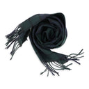 BLACK WOOL PLAID SCARF