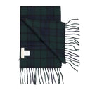 BLACK WOOL PLAID SCARF