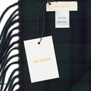 BLACK WOOL PLAID SCARF