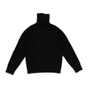 BLACK BOILED WOOL TURTLENECK SWEATER