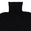 BLACK BOILED WOOL TURTLENECK SWEATER