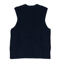 NAVY WAFFLE V-NECK SWEATER VEST