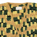 CAMO DOUBLE BREASTED HAND KNIT CARDIGAN