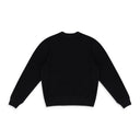 BLACK MERINO WAFFLE CREWNECK SWEATER