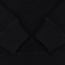 BLACK MERINO WAFFLE CREWNECK SWEATER