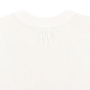 CREAM MERINO WAFFLE CREWNECK SWEATER