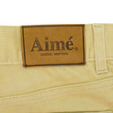 CREAM MICRO CORD RELAXED-FIT JEANS