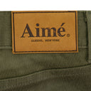 GREEN MICRO CORD RELAXED-FIT JEANS