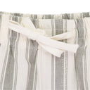 GREEN/WHITE STRIPED DRAWSTRING SHORTS