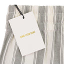 GREEN/WHITE STRIPED DRAWSTRING SHORTS