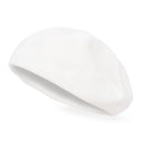 WHITE BASKETWEAVE BERET