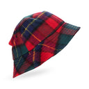 RED WOOL PLAID BUCKET HAT
