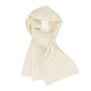 OFF-WHITE EYELET KNIT SCARF