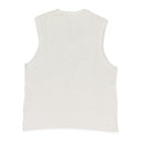 CREAM WAFFLE V-NECK SWEATER VEST