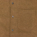 BROWN MERINO WOOL BUTTON-DOWN SHIRT