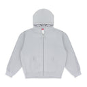 GRAY CREST ZIP UP HOODIE