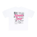 WHITE/PINK BOOBY TRAP T-SHIRT