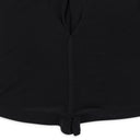 BLACK SILK JERSEY PINTUCK T-SHIRT