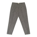 BLACK/WHITE SINGLE PLEATED DRESS TROUSERS