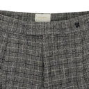 BLACK/WHITE SINGLE PLEATED DRESS TROUSERS
