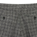 BLACK/WHITE SINGLE PLEATED DRESS TROUSERS