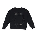 BLACK LOOSE THREADS CREWNECK
