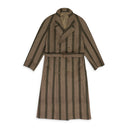 BROWN DOUBLE BREASTED WOOL TOPCOAT