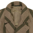 BROWN DOUBLE BREASTED WOOL TOPCOAT
